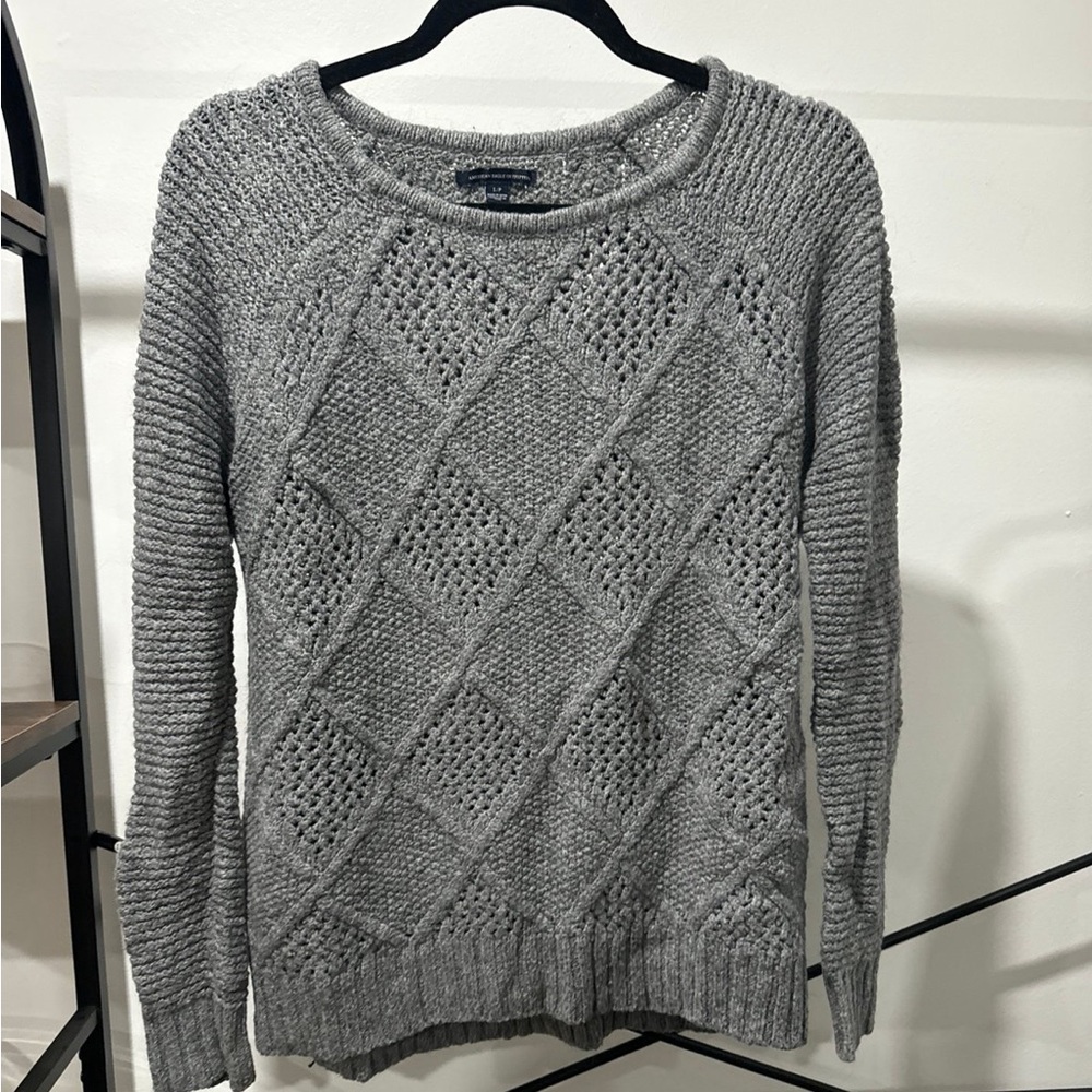 Cozy Gray Knit Sweater